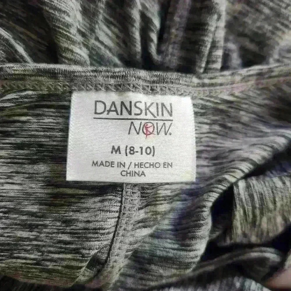 NWOT Danskin Now Medium Polyester/Spandex Dance Top Black Strie‎ Back Detail - Picture 6 of 8